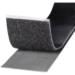 Toolcraft - KL50X1000C Nastro a strappo da incollare Lato morbido e lato rigido, extra forte (l x l) 1000 mm x 50 mm Nero