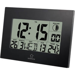 Renkforce - E0311R Radiocontrollato Orologio da parete 230 mm x 163 mm x 28 mm Nero