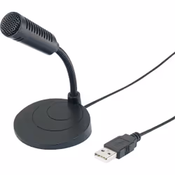 Conrad RF-3808962, Microfono di presentazione, 50 - 20000 Hz, 2200 Ω, Cablato, USB, Nero