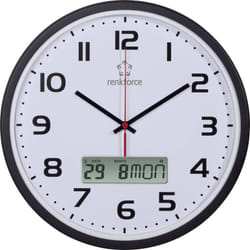 Renkforce - HD-WRCL135 Radiocontrollato Orologio da parete 32 cm x 4.5 cm Nero
