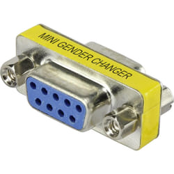 Renkforce RF-4230660 adattatore per inversione del genere dei cavi D-Sub 9-pin Metallico, Giallo