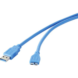 Renkforce RF-4264542 cavo USB USB 3.2 Gen 1 (3.1 Gen 1) 1 m USB A Micro-USB B Blu
