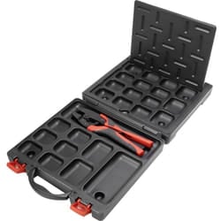 Toolcraft - PZ-500 Pinza crimpatrice senza matrice di crimpaggio, con custodia