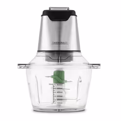Gastroback Design Mini Chopper Plus, 0,6 L, Acciaio inox, Trasparente, Vetro, Acciaio inox, Vetro, Acciaio inox, Pulsanti