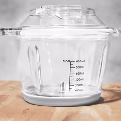 Gastroback Design Mini Chopper Plus tritaverdure elettrico 0,6 L 400 W Acciaio inox, Trasparente