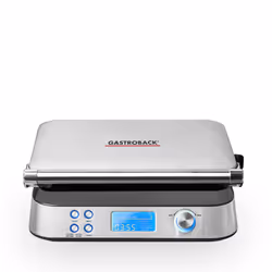 Gastroback Advanced Control, 2 waffle, Rettangolare, Nero, Argento, 0,7 m, 1600 W, 220-240 V
