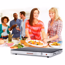 Gastroback Design 42491 piastra riscaldante elettrica Nero, Acciaio inox 1 pz