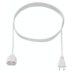 233.285 Alimentazione Prolunga 2.5 a Bianco 3.00 m H03VVH2-F 2X 0,75 mm² - Bachmann