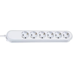 Bachmann SMART 6x Schuko H05VV-F 3G 1.50mm² 16A/3680W 5m prolunghe e multiple 6 presa(e) AC Bianco