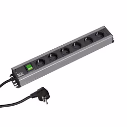 Bachmann 300.003, 2 m, Interno, Ad angolo, 1,5 mm², Nero, 6 presa(e) AC