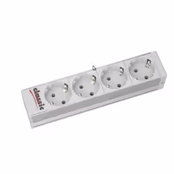 Secomp 19.07.1194, 2 m, Alluminio, Alluminio, VDE / GS, 4 presa(e) AC, 250 V