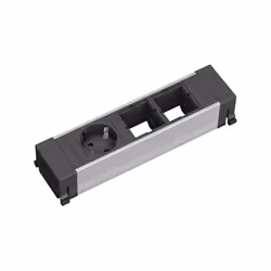 Bachmann 916.001, 0,1 m, Alluminio, Nero, 1 presa(e) AC, 1 pz
