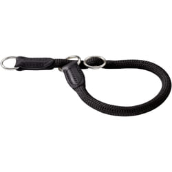 Hunter Training collar Freestyle Nero Pelle, Nylon, Corda M-L Cane Collare standard