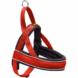 Hunter 46366, Cane, Imbracatura da traino, L, Nero, Rosso, Nylon, Monocromatico
