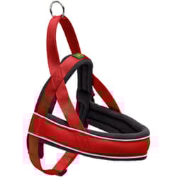 Hunter 46366 Pettorina per cani e gatti L Nero, Rosso Nylon Cane Imbracatura da traino