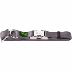 Hunter Vario Basic Alu-Strong, Cane, Collare standard, Grigio, Nylon, Plastica, Monocromatico, Extra large
