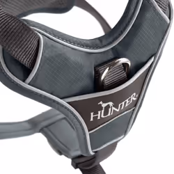 Hunter 67622 Pettorina per cani e gatti M Grigio Nylon, Poliestere Cane Imbracatura da traino - Vista aggiuntiva 4