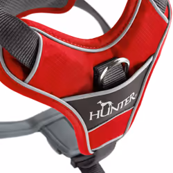 Hunter 67632 Pettorina per cani e gatti M Grigio, Rosso Nylon, Poliestere Cane Imbracatura da traino - Vista aggiuntiva 4