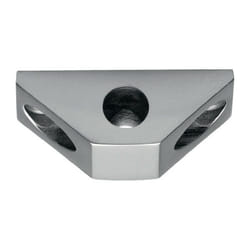 Guida asta per base Vario per asta tonda 10mm anodizzato argento Deni