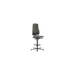 Certeo - bimos Sedia girevole da lavoro All-in-One con piedini e