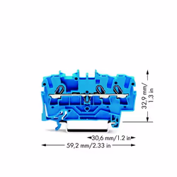 Wago 2002-1304 morsettiera Blu