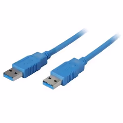 S/CONN 1m USB3.0 A, 1 m, USB A, USB A, USB 3.2 Gen 1 (3.1 Gen 1), Maschio/Maschio, Blu
