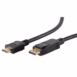 shiverpeaks BS77492-2, 2 m, DisplayPort, HDMI tipo A (Standard), Maschio, Maschio, Oro