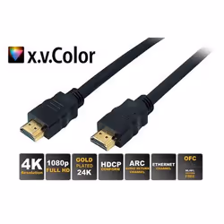 S/CONN 77470-0,5 cavo HDMI 0,5 m HDMI tipo A (Standard) Nero