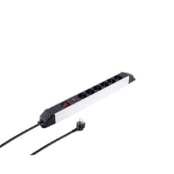 S/CONN 09-20165 prolunghe e multiple 1,5 m 6 presa(e) AC Interno Nero, Bianco