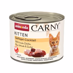 animonda Carny 83963, Gattino, Pollo, Anatra, Tacchino, 200 g, Senza cereali, Non contiene soia, Nessun colore artificiale