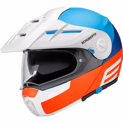 Schuberth E1 Cut Casco, bianco-blu-arancione, dimensione XS per uomo