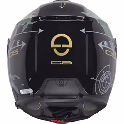 Schuberth C5 Globe Casco, nero-verde, dimensione 53 per uomo