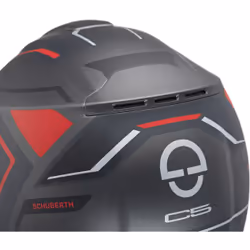 Schuberth C5 Omega Casco, nero-grigio-rosso, dimensione 53 per uomo