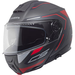 Schuberth C5 Omega Casco, nero-grigio-rosso, dimensione 3XL per uomo