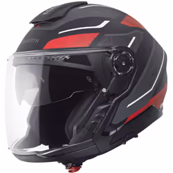 Schuberth J2 Sigma Casco Jet, nero-grigio-rosso, dimensione S per uomo