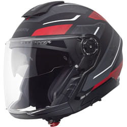 Schuberth J2 Sigma Casco Jet, nero-grigio-rosso, dimensione S per uomo