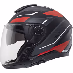 Schuberth J2 Sigma Casco Jet, nero-grigio-rosso, dimensione S per uomo