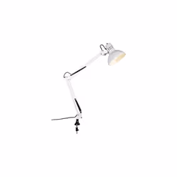 TAJO Lampa a morsetto GD Trio Tajo di GD Trio, lampada a morsetto da tavolo in alluminio bianco h58 Caratteristiche: Gruppo d ...