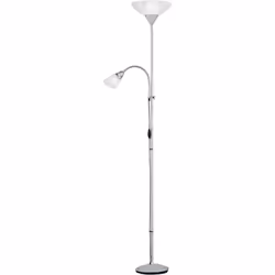 Piantana con braccio per lettura colore bianco, 180 cm. La piantana con braccio per lettura, color bianco, dispone di una str ...
