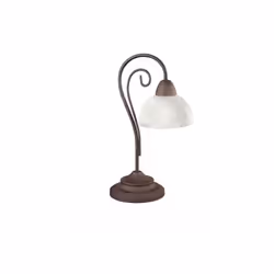Potenza: 40W Attacco: E14 Grado di protezione: IP20 Materiale: Metallo/Vetro Colore: Ruggine/Bianco Dimensioni in Cm: 40.5x19 ...