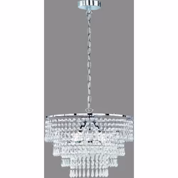lampada a sospensione Da Interno grado di protezione IP 20. Dimensioni: H 150cm. D. 42cm Colore struttura cromo materiale str ...