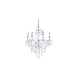 Trio Lighting - Lampadario Classico 5 Luci con Pendagli Bianco 73 cm Luster gd Trio