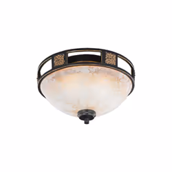 QUINTA Plafoniera GD Trio Quinta di GD Trio, plafoniera classica marrone con vetri alabastro cm 33 Caratteristiche: Gruppo di ...