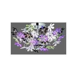 Plafoniera flower a fiori effetto cristallo R60014017 trasparente e colorato