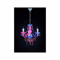 LUSTER LAMPAD.CLAS.3L ACR.COLORE CM40