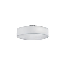 Plafoniera Soffitto Interno Tonda 28W 3 Luci Diffusore Tessuto Bianco gd Trio
