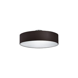Plafoniera Soffitto Interno Tonda 28W 3 Luci Diffusore Nero Bianco gd Trio