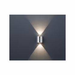 WALES APPL.LED ACCIAIO DOPPIA LUCE CM9x9