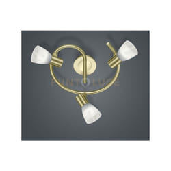 Trio - Faretto levisto 871090308 ottone e vetro alabastro D.30