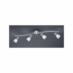 LEVISTO BARRA LED 4 Faretti e portafarettiS ORIENT. ACCIAIO+VT.ALAB. L.88